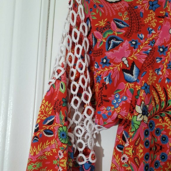 VOOM by Joy Han Multi Color Floral Print Tunic - Picture 5 of 6